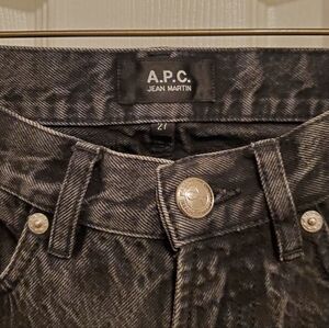 A.P.C. Jean Martin Black Denim Jeans Size 27